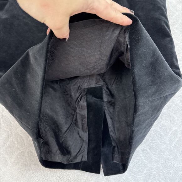 Escada Velvet Silk Blend Skirt EU36 Black Pencil Career Luxury Designer Classic - Picture 3 of 12